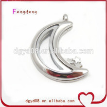 Fashion jewelry magnet glass floating locket stainless steel locket pendant